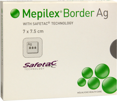 MEPILEX Border Ag Schaumverb.7x7,5 cm steril