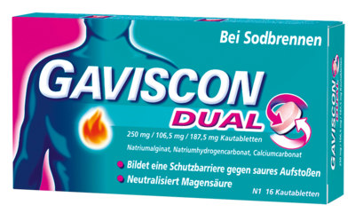 GAVISCON Dual 250mg/106,5mg/187,5mg Kautabletten