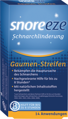 SNOREEZE Schnarchlinderung Gaumenstreifen