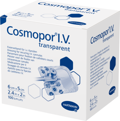 COSMOPOR I.V. transparent Fixierverb.5x6 cm steril